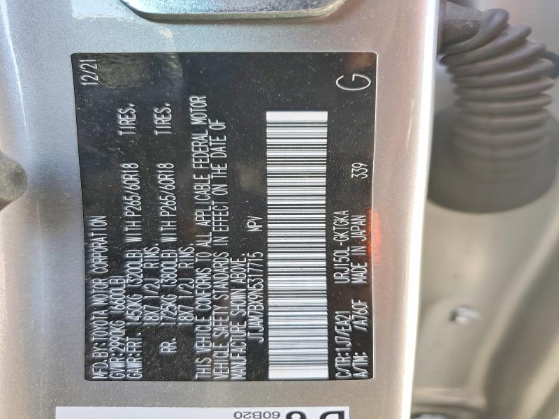 45672616 :رقم المزاد ، JTJAM7BX9N5317715 vin ، 2022 Lexus Gx 460 مزاد بيع