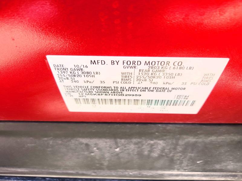 Продаж на аукціоні авто 2017 Ford Explorer, vin: 1FM5K8F87HGB29959, номер лоту: 53201456