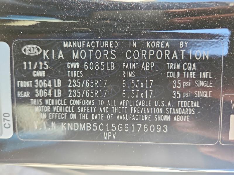 Aukcja sprzedaży 2016 Kia Sedona, vin: KNDMB5C15G6176093, numer aukcji: 52808736