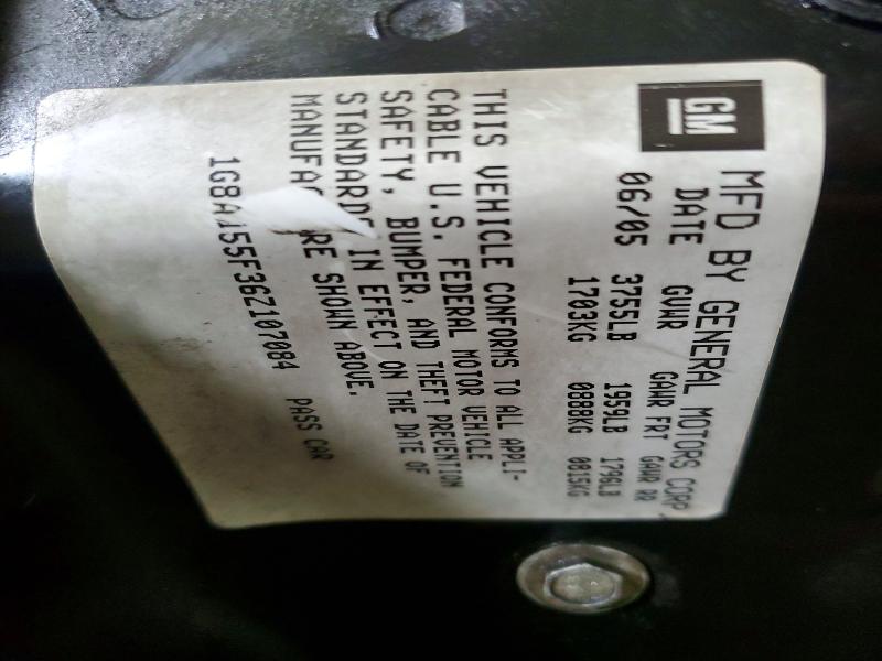54593306 :رقم المزاد ، 1G8AJ55F36Z107084 vin ، 2006 Saturn Ion مزاد بيع