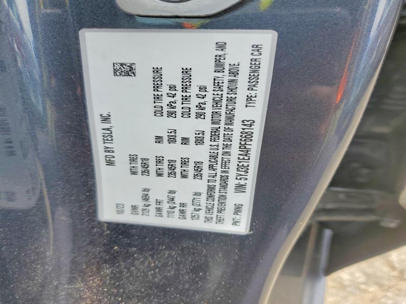 Aukcja sprzedaży 2023 Tesla Model 3, vin: 5YJ3E1EA4PF668143, numer aukcji: 52469366