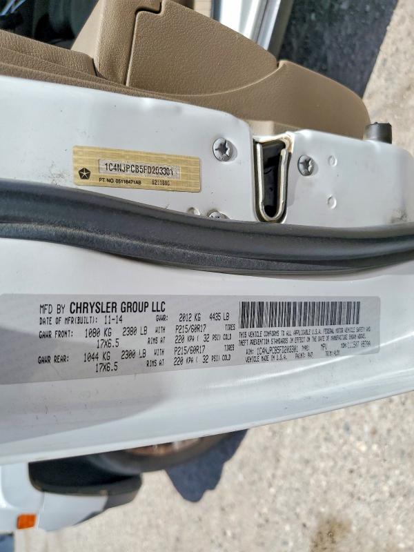 2015 Jeep Patriot მანქანა იყიდება აუქციონზე, vin: 1C4NJPCB5FD203301, აუქციონის ნომერი: 53584356
