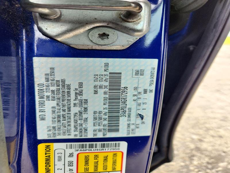 54223976 :رقم المزاد ، 3FA6P0LU4GR172956 vin ، 2016 Ford Fusion مزاد بيع