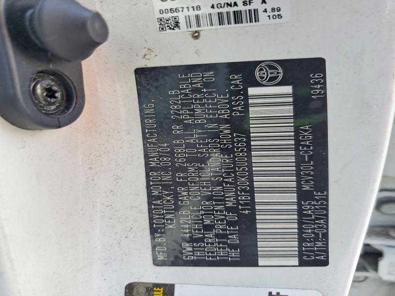 Продажа на аукционе авто 2005 Toyota Camry, vin: 4T1BF30K05U085637, номер лота: 54046606