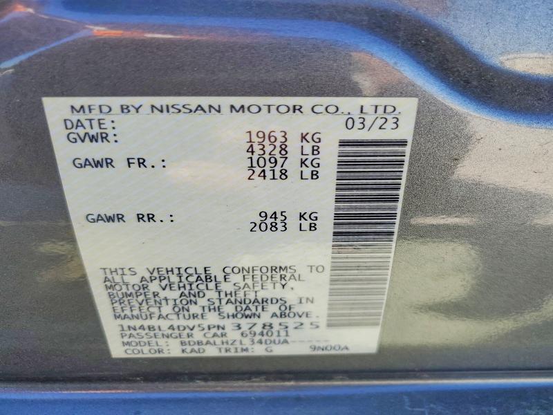 53717886 :رقم المزاد ، 1N4BL4DV5PN378525 vin ، 2023 Nissan Altima مزاد بيع