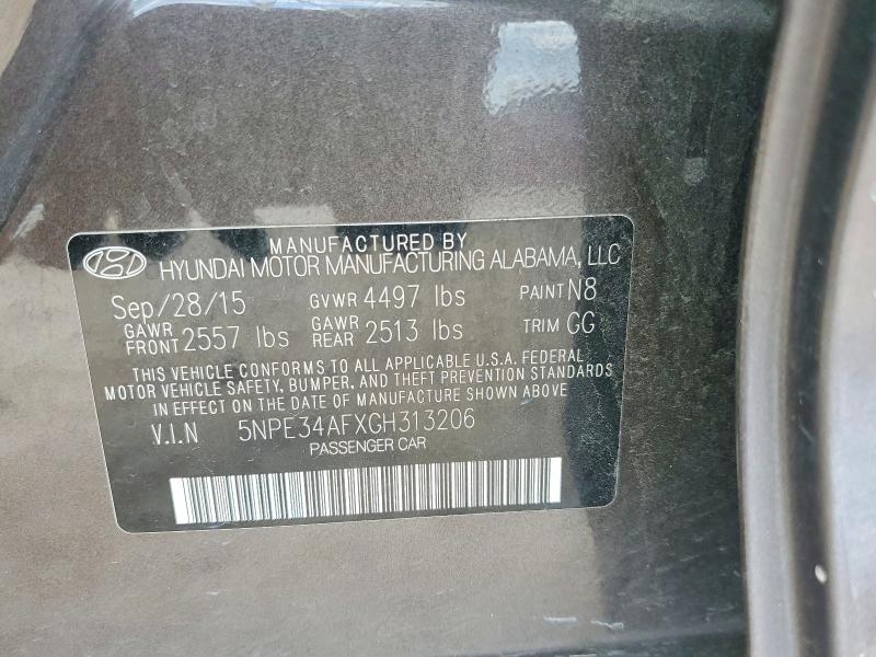 Продажа на аукционе авто 2016 Hyundai Sonata, vin: 5NPE34AFXGH313206, номер лота: 54725446
