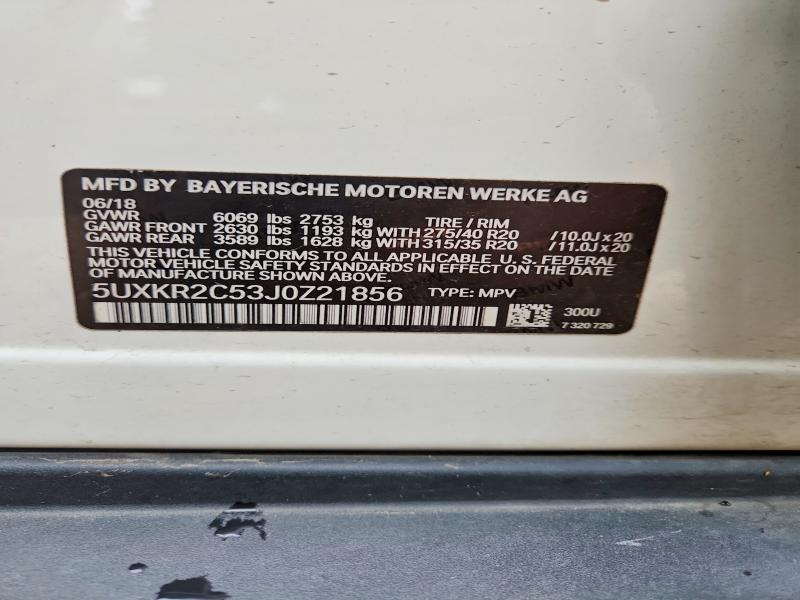 Продаж на аукціоні авто 2018 Bmw X5, vin: 5UXKR2C53J0Z21856, номер лоту: 54795116