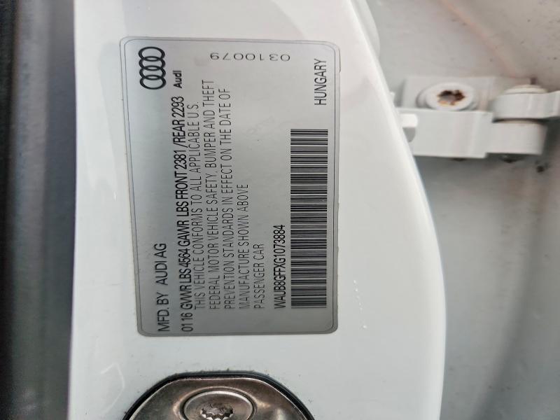 2016 Audi A3 მანქანა იყიდება აუქციონზე, vin: WAUB8GFFXG1073884, აუქციონის ნომერი: 51886866