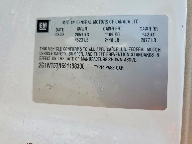Продаж на аукціоні авто 2009 Chevrolet Impala, vin: 2G1WT57N691138300, номер лоту: 55633076