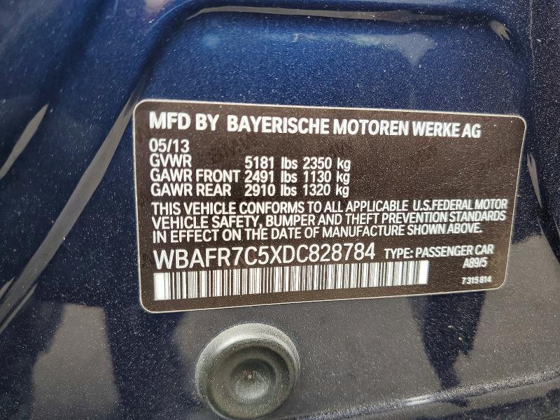 54882666 :رقم المزاد ، WBAFR7C5XDC828784 vin ، 2013 Bmw 535 مزاد بيع