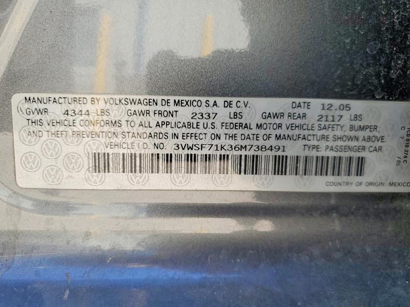 Продаж на аукціоні авто 2006 Volkswagen Jetta, vin: 3VWSF71K36M738491, номер лоту: 54133936