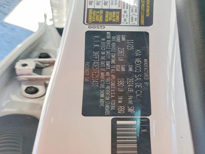 53619576 :رقم المزاد ، 3KPFT4DE5TE251431 vin ، 2026 Kia K4 مزاد بيع