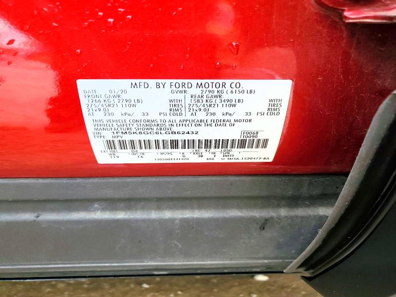 Aukcja sprzedaży 2020 Ford Explorer, vin: 1FM5K8GC6LGB62432, numer aukcji: 52145746