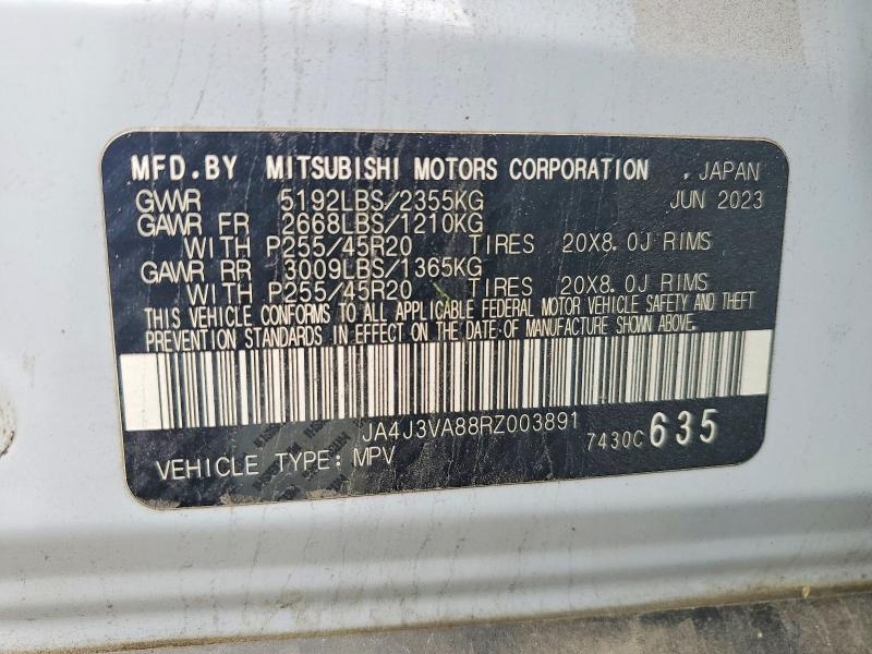51948146 :رقم المزاد ، JA4J3VA88RZ003891 vin ، 2024 Mitsubishi Outlander مزاد بيع