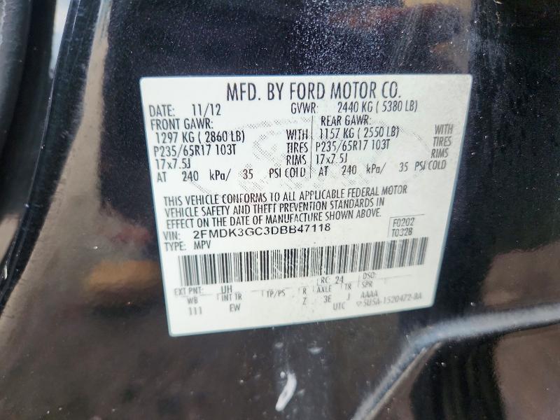 Продажа на аукционе авто 2013 Ford Edge, vin: 2FMDK3GC3DBB47118, номер лота: 55060916