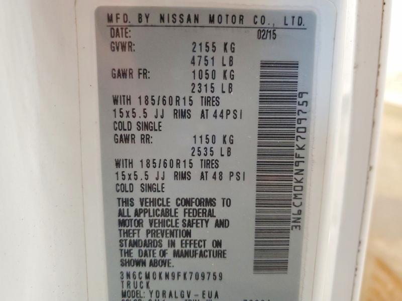 55061916 :رقم المزاد ، 3N6CM0KN9FK709759 vin ، 2015 Nissan Nv200 مزاد بيع