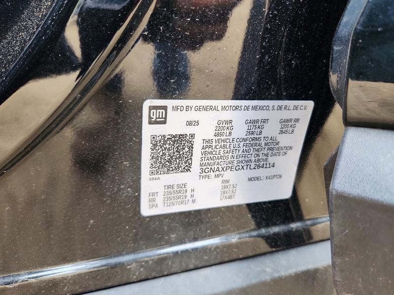 Продаж на аукціоні авто 2026 Chevrolet Equinox, vin: 3GNAXPEGXTL264114, номер лоту: 53089076
