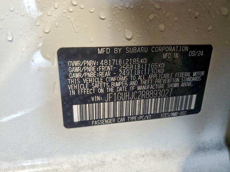 Продаж на аукціоні авто 2024 Subaru Impreza, vin: JF1GUHJC2R8893027, номер лоту: 54674116