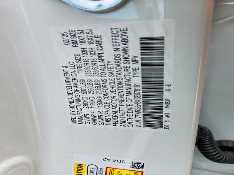Aukcja sprzedaży 2025 Honda Cr-v, vin: 7FARS6H84SE078191, numer aukcji: 52666716