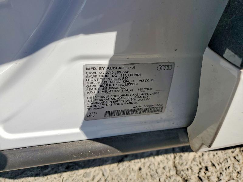 Продажа на аукционе авто 2024 Audi Q4 E-tron, vin: WA1MUBFZ3RP038666, номер лота: 54411666