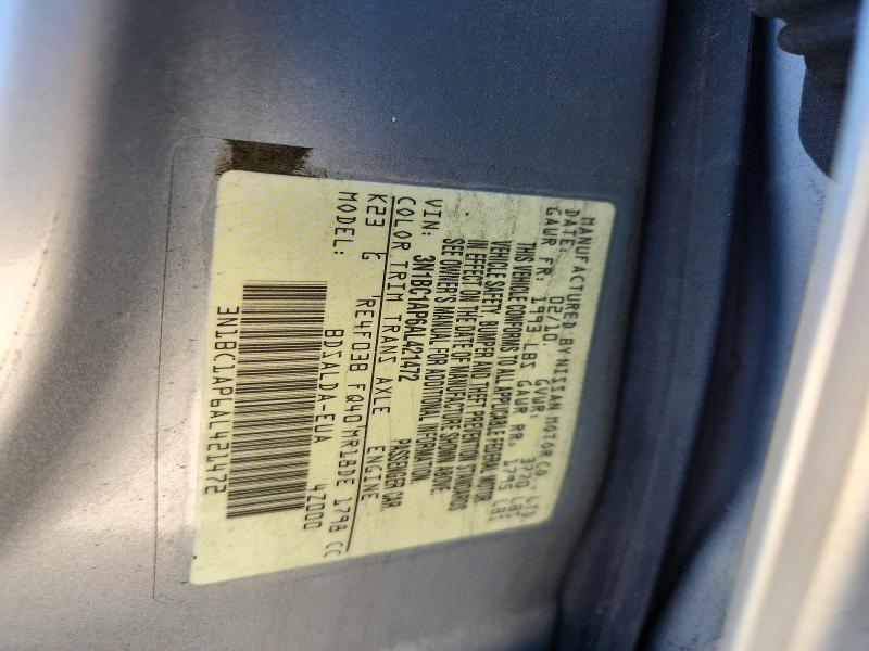 Продажа на аукционе авто 2010 Niss Versa, vin: 3N1BC1AP6AL421472, номер лота: 53999296