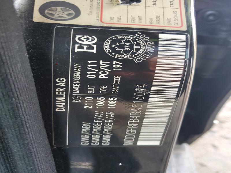 2011 Mercedes-benz C მანქანა იყიდება აუქციონზე, vin: WDDGF8FB4BA516014, აუქციონის ნომერი: 52553456