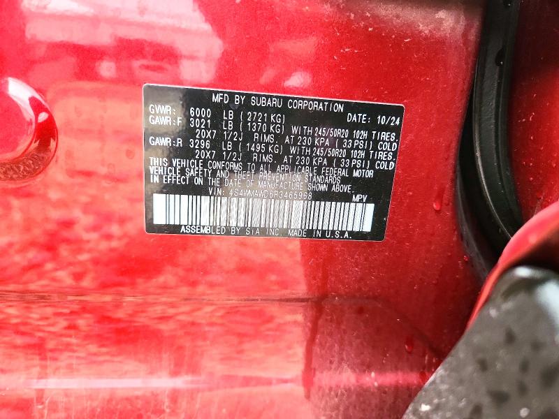 Продажа на аукционе авто 2024 Subaru Ascent, vin: 4S4WMAWD6R3465968, номер лота: 54555116