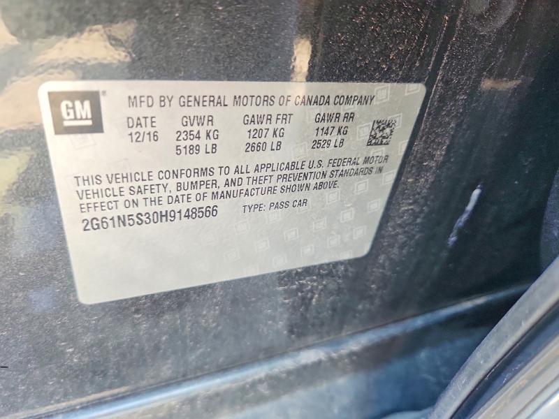 2017 Cadillac Xts მანქანა იყიდება აუქციონზე, vin: 2G61N5S30H9148566, აუქციონის ნომერი: 53810546