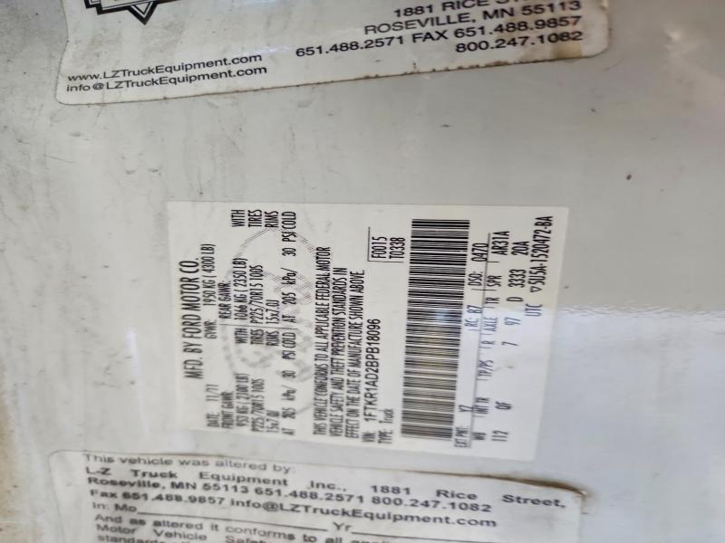 Продажа на аукционе авто 2011 Ford Ranger, vin: 1FTKR1AD2BPB18096, номер лота: 53837856