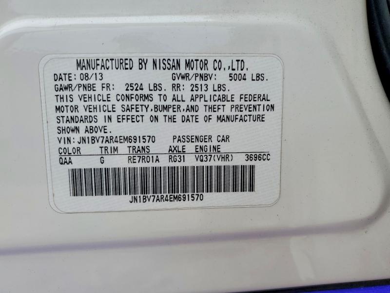 Продажа на аукционе авто 2014 Infiniti Q50, vin: JN1BV7AR4EM691570, номер лота: 54909266