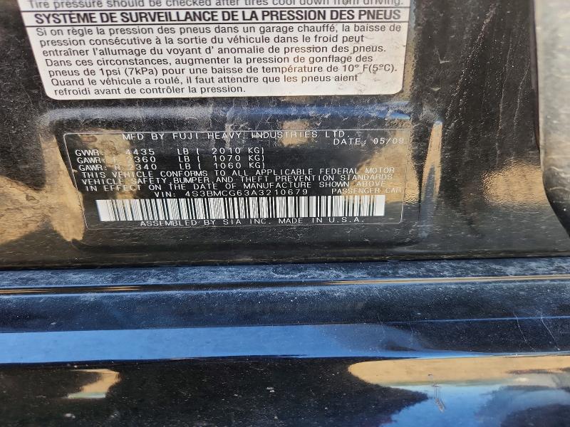 Продажа на аукционе авто 2010 Subaru Legacy, vin: 4S3BMCG63A3210679, номер лота: 54503796