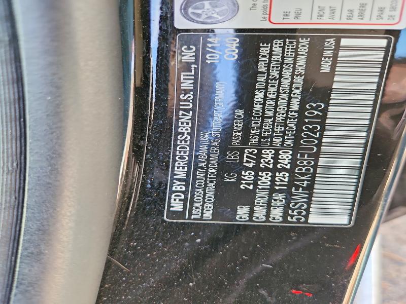 51510916 :رقم المزاد ، 55SWF4KB8FU023193 vin ، 2015 Mercedes-benz C مزاد بيع