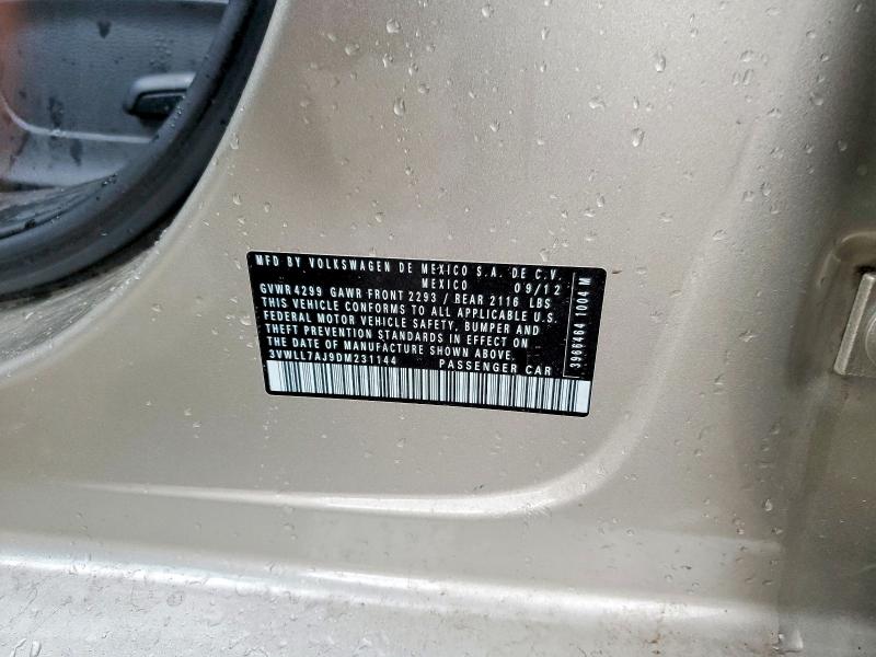 Aukcja sprzedaży 2013 Volkswagen Jetta, vin: 3VWLL7AJ9DM231144, numer aukcji: 53874986