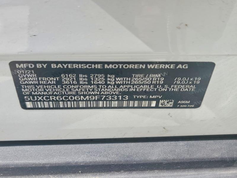 Продажа на аукционе авто 2021 Bmw X5, vin: 5UXCR6C06M9F73313, номер лота: 53617876