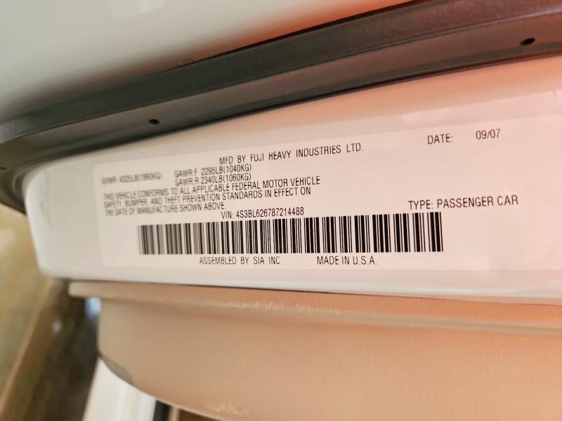 Продаж на аукціоні авто 2008 Subaru Legacy, vin: 4S3BL626787214488, номер лоту: 52704726