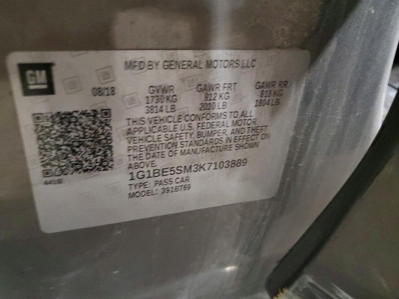 55121236 :رقم المزاد ، 1G1BE5SM3K7103889 vin ، 2019 Chevrolet Cruze مزاد بيع