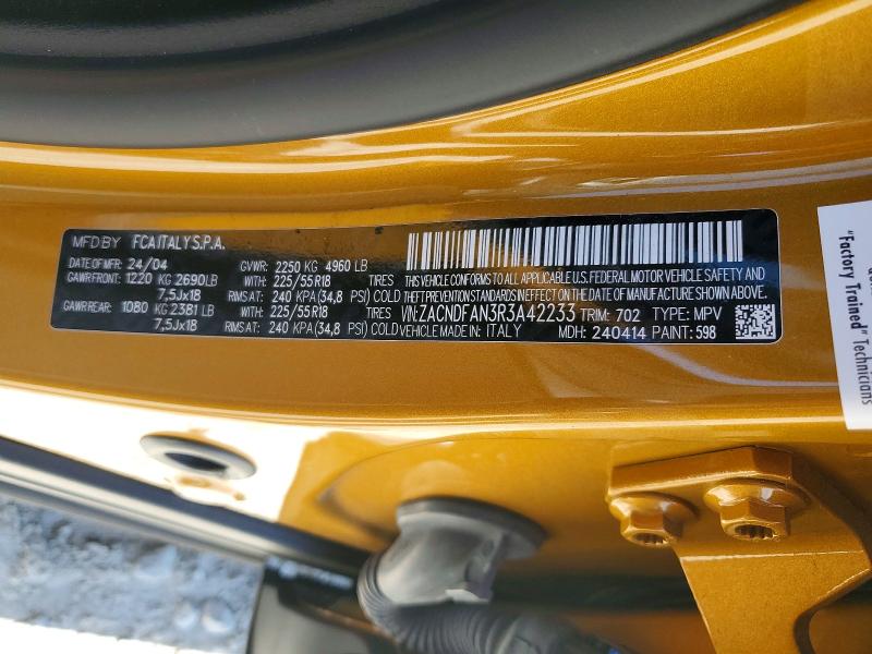 2024 Dodge Hornet მანქანა იყიდება აუქციონზე, vin: ZACNDFAN3R3A42233, აუქციონის ნომერი: 54211916