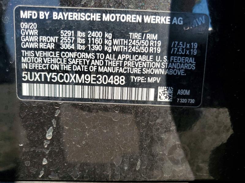Продаж на аукціоні авто 2021 Bmw X3, vin: 5UXTY5C0XM9E30488, номер лоту: 54159326