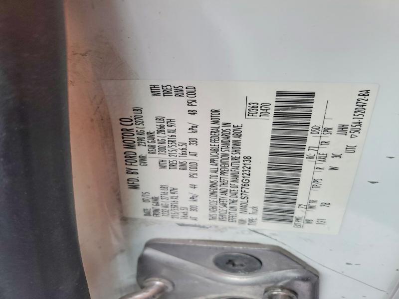 53170866 :رقم المزاد ، NM0LS7F76G1232138 vin ، 2016 Ford Transit Connect مزاد بيع