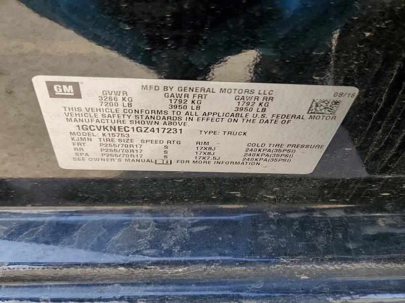 Продаж на аукціоні авто 2016 Chevrolet Silverado, vin: 1GCVKNEC1GZ417231, номер лоту: 54041156