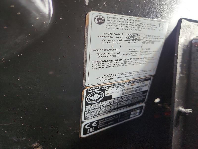 52207946 :رقم المزاد ، 3JBVXAW46JK003399 vin ، 2018 Can-am Maverick X3 مزاد بيع