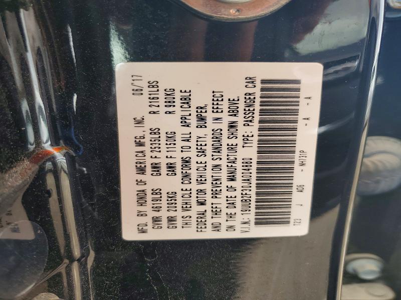 54983556 :رقم المزاد ، 19UUB2F30JA004880 vin ، 2018 Acura Tlx مزاد بيع