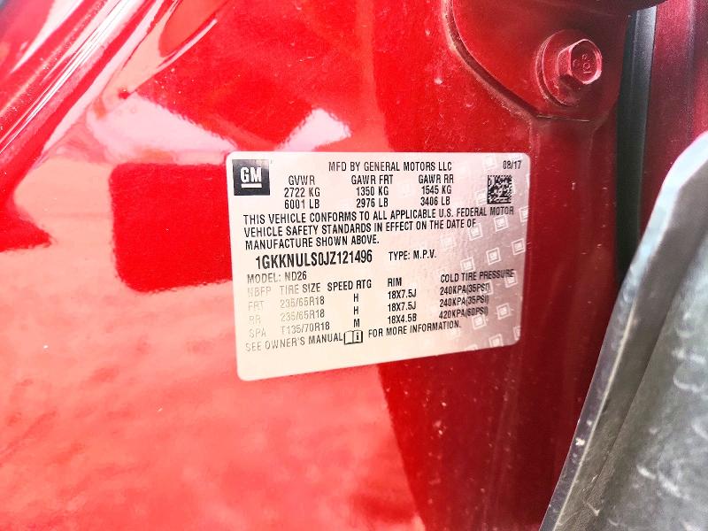 2018 Gmc Acadia მანქანა იყიდება აუქციონზე, vin: 1GKKNULS0JZ121496, აუქციონის ნომერი: 54275306