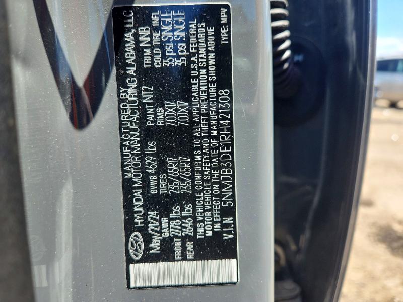Продажа на аукционе авто 2024 Hyundai Tucson, vin: 5NMJB3DE1RH421308, номер лота: 54731476