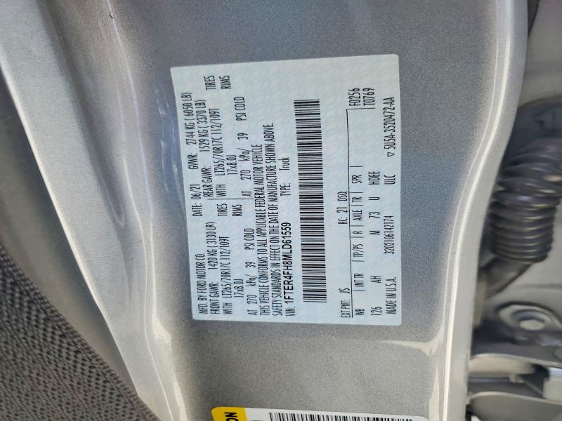 2021 Ford Ranger მანქანა იყიდება აუქციონზე, vin: 1FTER4FH8MLD61559, აუქციონის ნომერი: 54333786