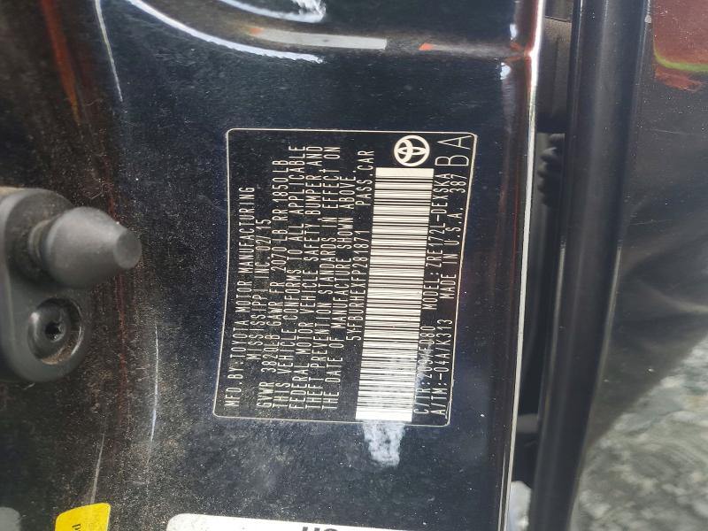 Aukcja sprzedaży 2015 Toyota Corolla, vin: 5YFBURHEXFP281871, numer aukcji: 55234316