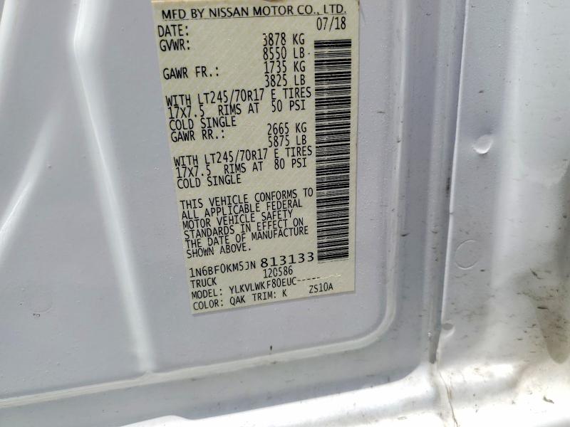 Aukcja sprzedaży 2018 Nissan Nv 1500, vin: 1N6BF0KM5JN813133, numer aukcji: 52546326
