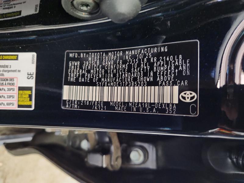 Aukcja sprzedaży 2026 Toyota Corolla, vin: 5YFB4MDE1TP385203, numer aukcji: 54404376