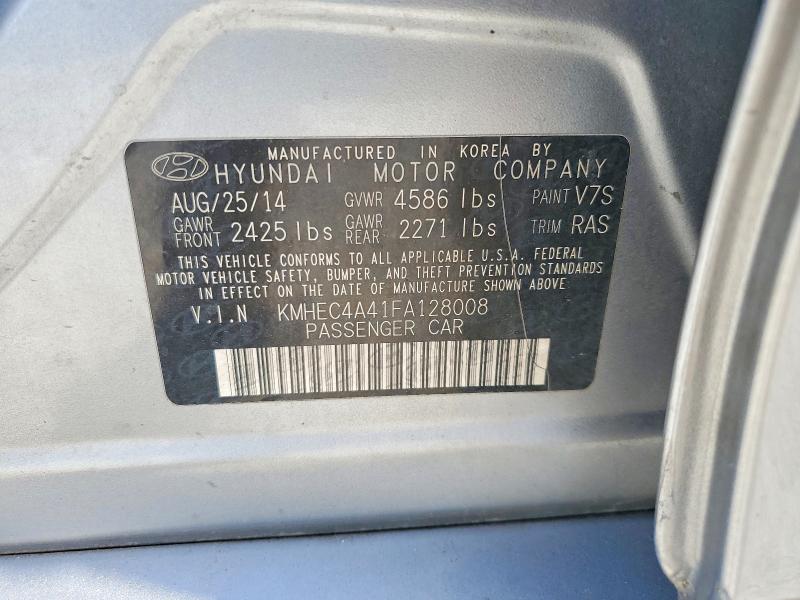 52727836 :رقم المزاد ، KMHEC4A41FA128008 vin ، 2015 Hyundai Sonata Hybrid مزاد بيع