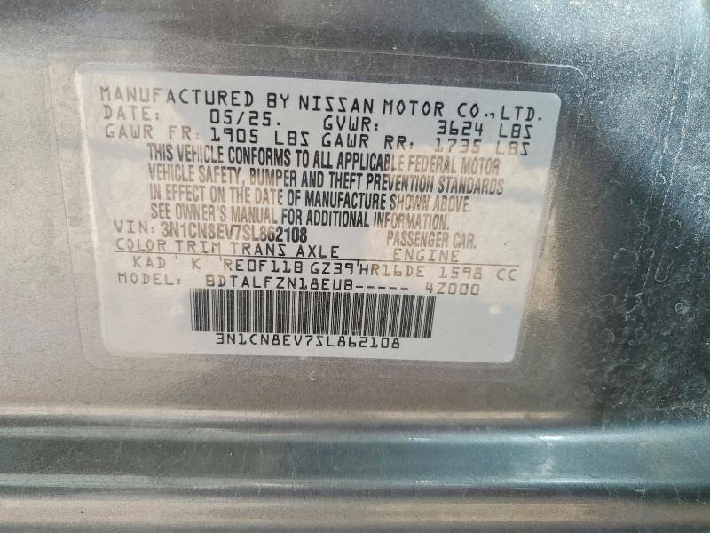 56606186 :رقم المزاد ، 3N1CN8EV7SL862108 vin ، 2025 Nissan Versa مزاد بيع